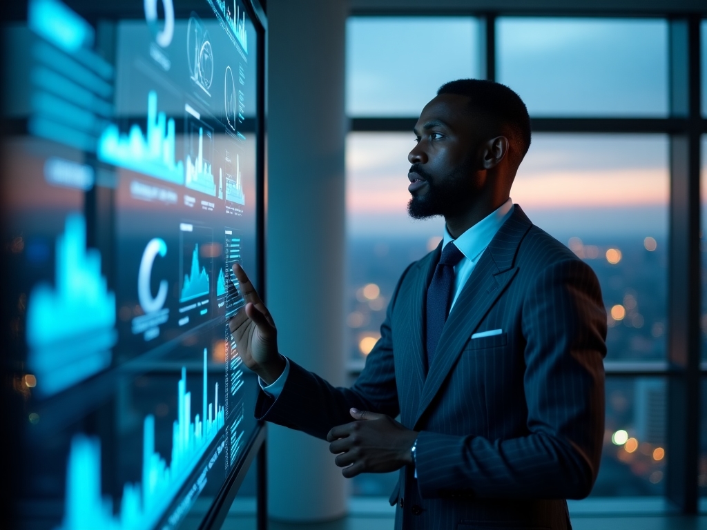 Expert financier analysant des données